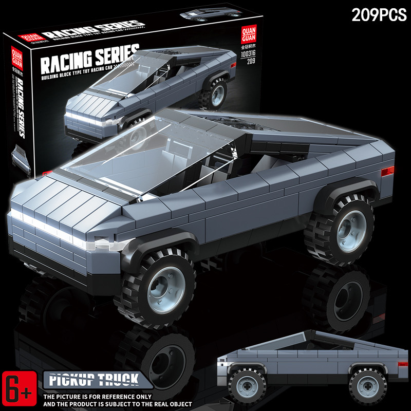 Bán chạy TSL Tesla Racing Pickup Cybertruck Hình Mô Hình Bé Trai Giáo Dục Khối Xây Dựng Lắp Ráp Đồ C