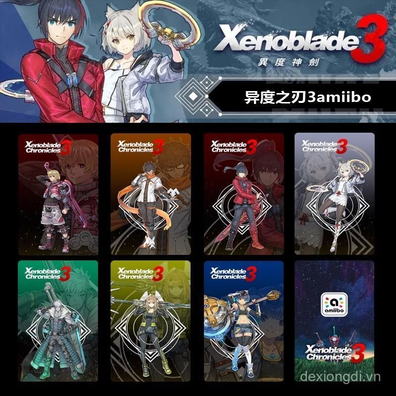 X Xenoblade Phong cách mới amiibo Xenoblade Chronicles 3 Thẻ liên kết NOAH & MIO NOAH & MIO NOAH & M