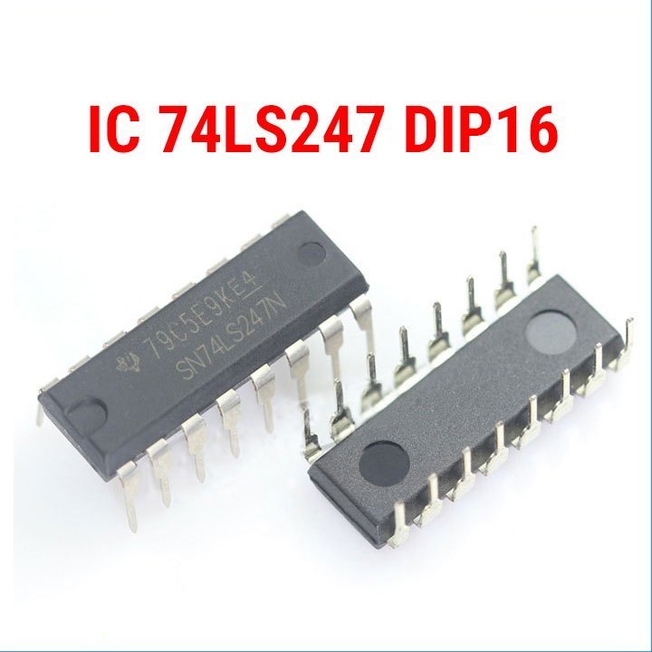[Điện Tử HP35] Ic chức năng 74LS247 BCD to 7-Segment Decoder - Driver DIP16 (IC điều khiển LED  đoạn