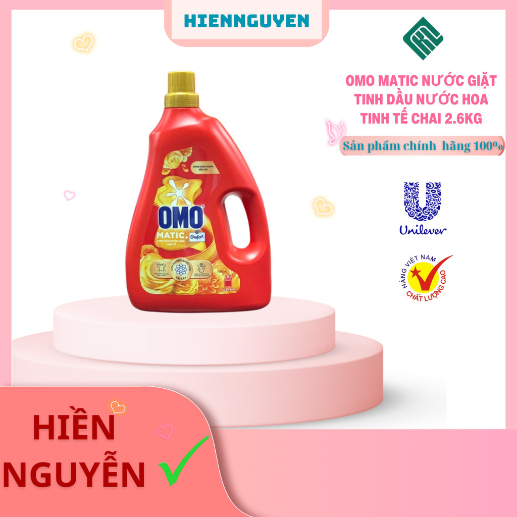 Nước giặt Omo Tinh Dầu Tinh Tế can 2.6kg