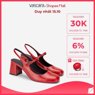 [Voucher 30K | 15.10] Vascara Giày Slingback Mũi Tròn Mary Janes - BMN 0724