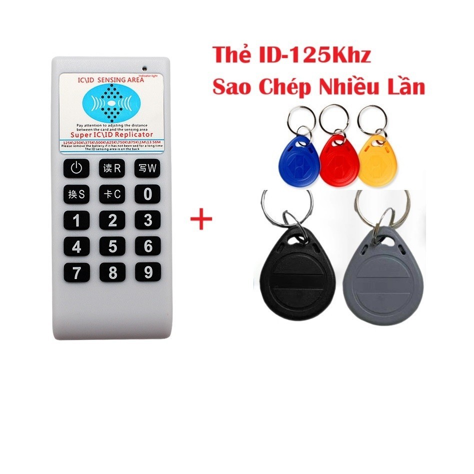 Máy sao chép thẻ từ ID cầm tay tần số 125Khz, Máy COPY thẻ từ thang máy 125khz