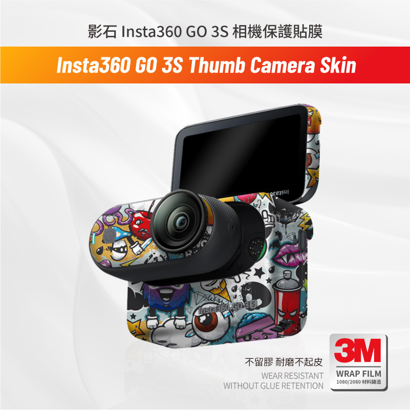 Miếng dán Skin 3M , cao cấp cho máy ảnh Insta360 GO3S Miếng dán chống trầy