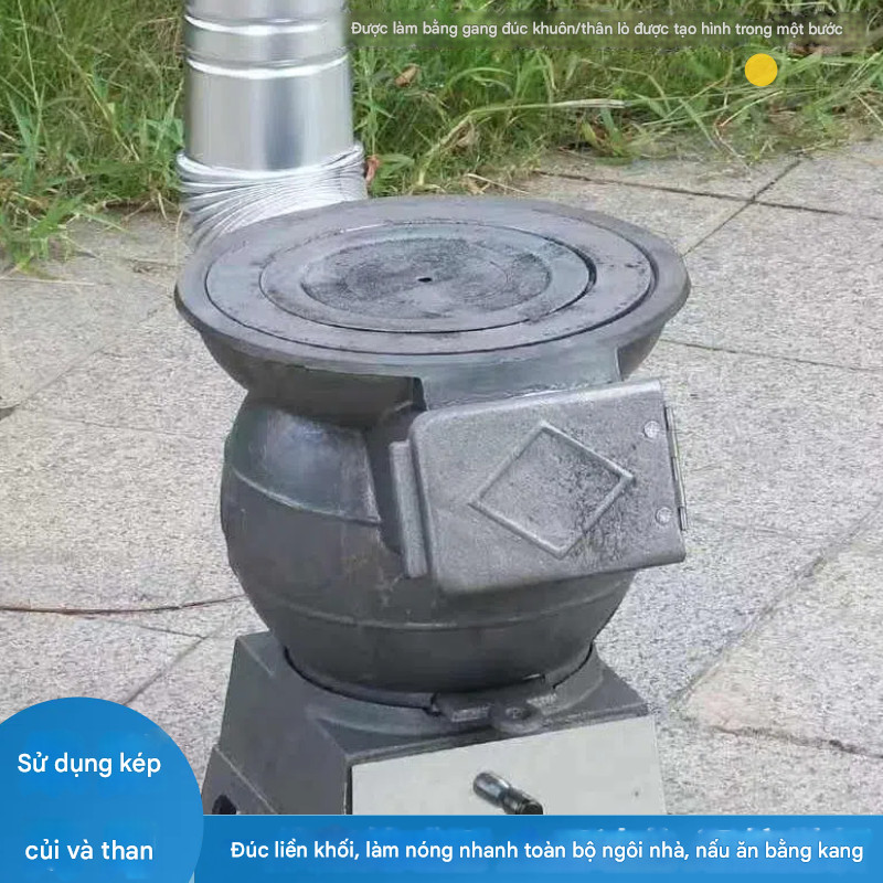 Lò sưởi gang than lò sưởi nông thôn lò sưởi lò sưởi lò sưởi gia dụng lò sưởi thép tấm ngoài trời củi