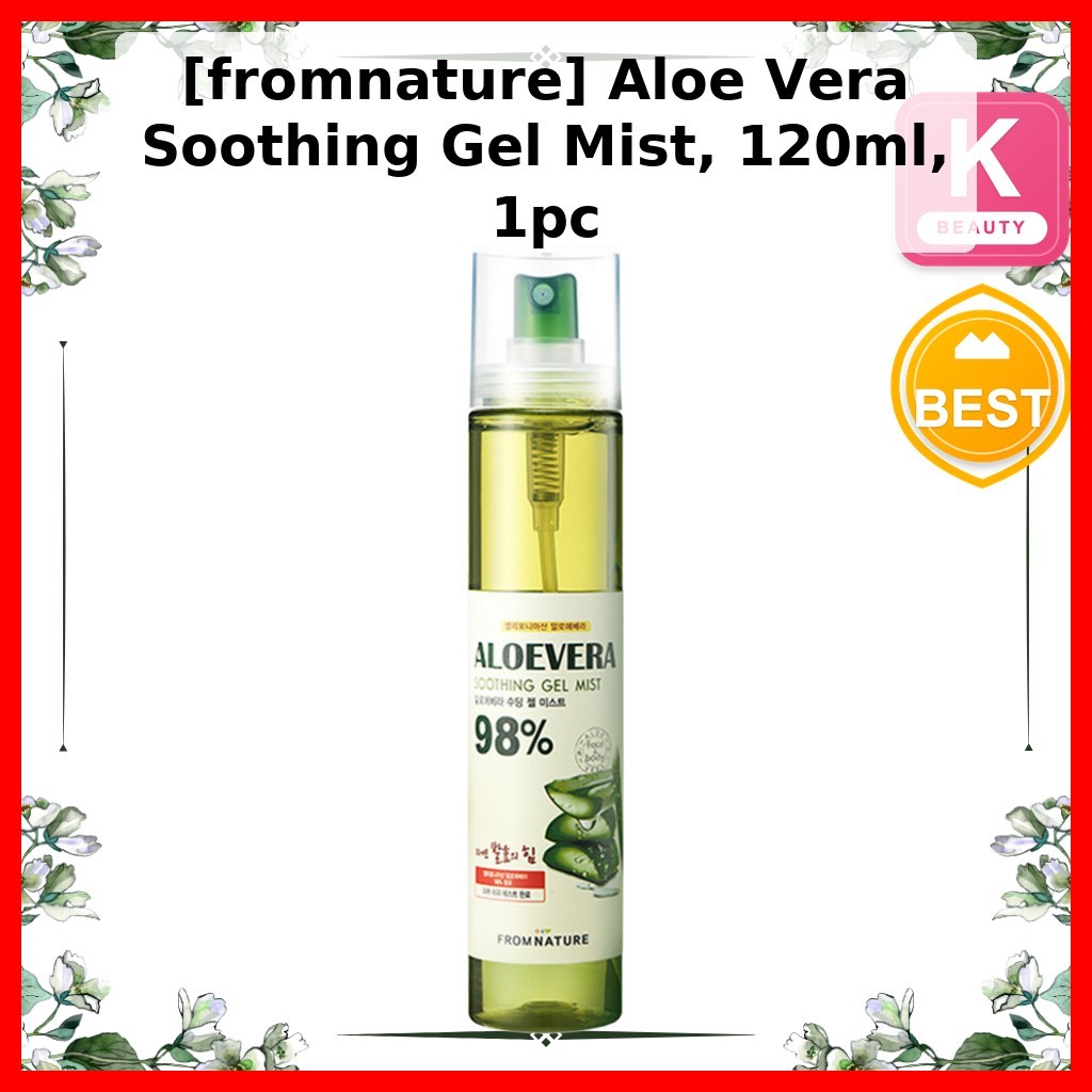 [fromnature] Xịt Gel làm dịu lô hội, 120ml, 1pc / Xịt khoáng nha đam Hàn Quốc / Dưỡng ẩm da mặt / Ch