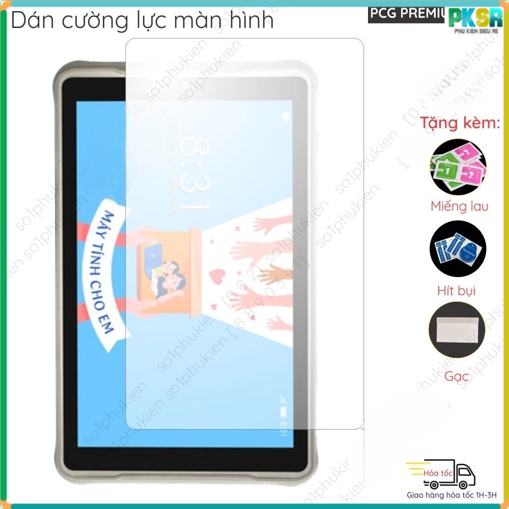 Dán cường lực dành cho máy tính bảng VNT Tab 8 Tab8 Tab 8 Plus, Xelex Gama Tab X8 vnt nano dẻo trong