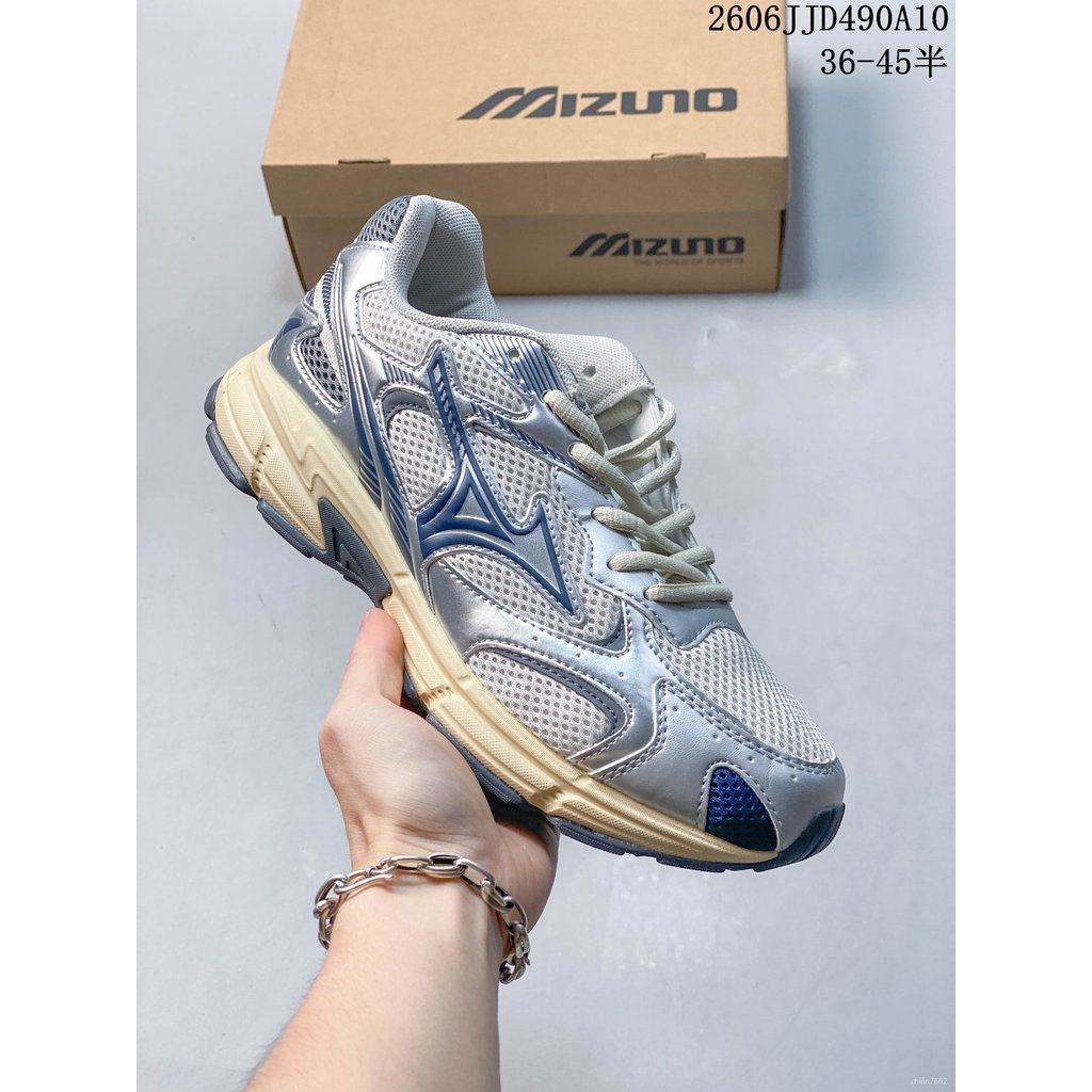 Sneaker Mizuno Prophecy unisex, retro, mesh breathable, giảm chấn, phối màu đơn sắc, phù hợp daily c