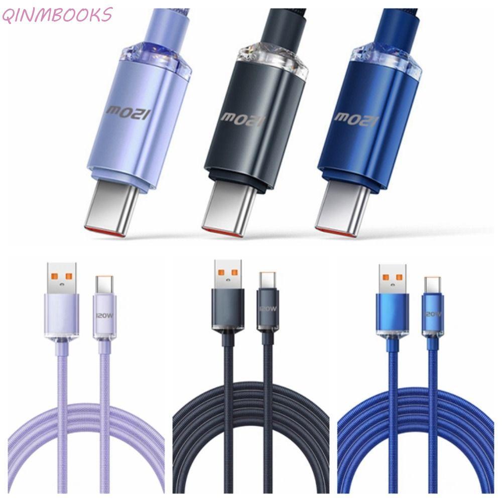 Dây sạc nhanh QINMBOOKS 120W 6A, Cáp USB Type C USB C 120W USB Type C, Dây sạc điện thoại 120W 6A Sạ