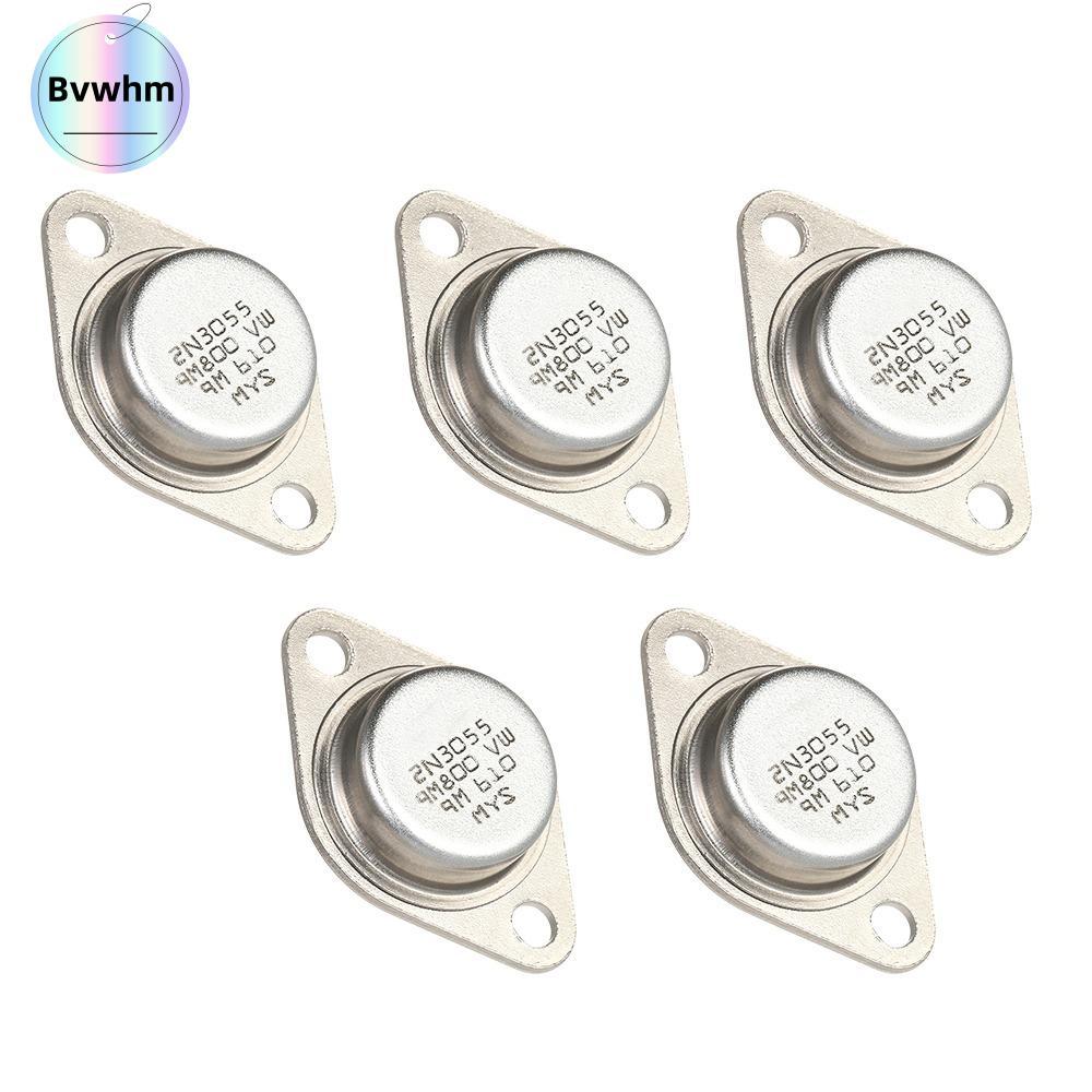 BVWHM 5 Cái 2N3055 Điện Transistor, 2N3055 NPN 15A / 60V Điện, Bộ Transistor TO-3 Kim Loại Transisto