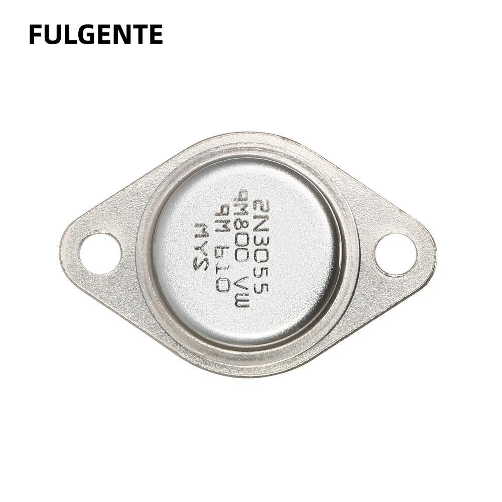 FULGENTE 5 Cái 2N3055 Điện Transistor, 15A / 60V Kim Loại Điện, Bộ Transistor 2N3055 NPN TO-3 Transi