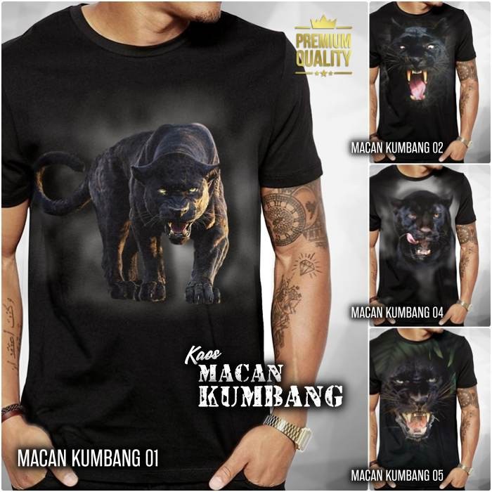 Áo thun Tiger Panther Jaguar Black Tiger Maung Animal Tiger Panther Tiger