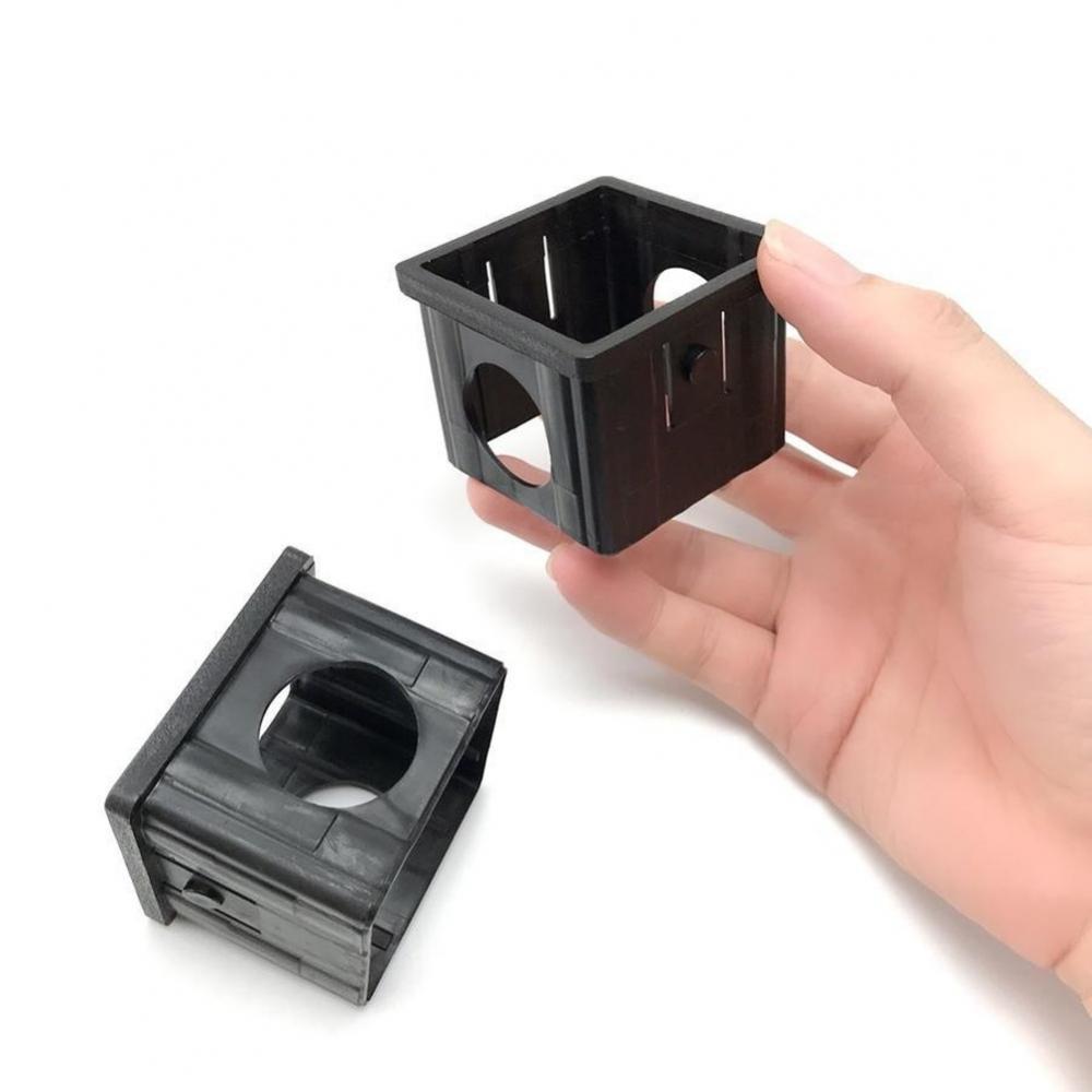 【CHAMER】60 to 50mm Square Tube Reducing Sleeve Adapter Black Plastic Fitness Equipment【HomeLiving】