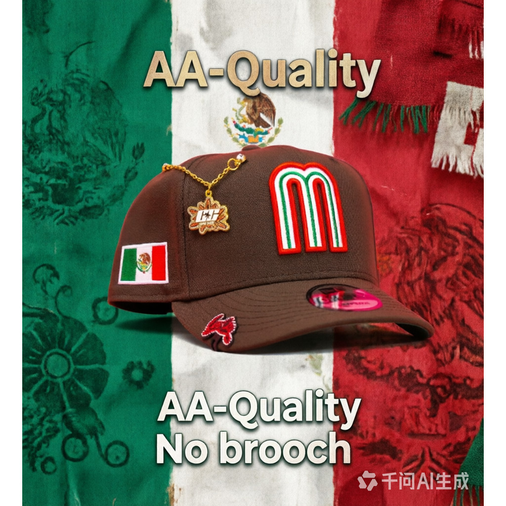 AA-Chất lượng Mũ bóng chày có thể điều chỉnh kỷ nguyên mới, MỚI ERA 9FIFTY BROWN MEXICO 2025 WORLD B