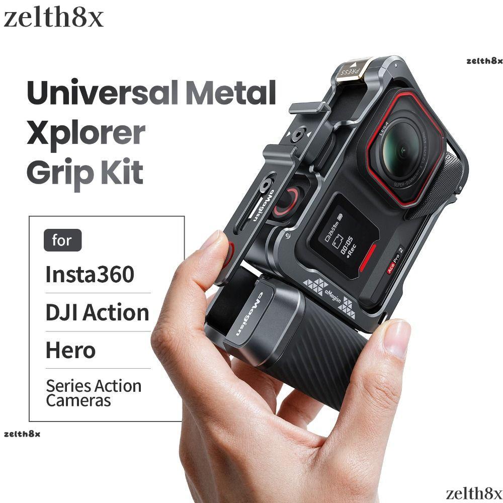Tay cầm ZELLH Xplorer Grip Kit, Giá đỡ Vlog bằng hợp kim nhôm phát hành nhanh, Tay cầm máy ảnh có nú