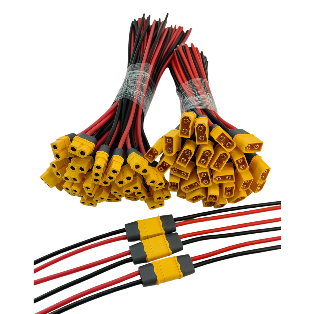 X X XT60 Cắm MR30 Cáp Kết Nối Nam Nữ Nối Dài Cáp Drone Pin Lithium Sạc Cực Mềm Cáp Silicon