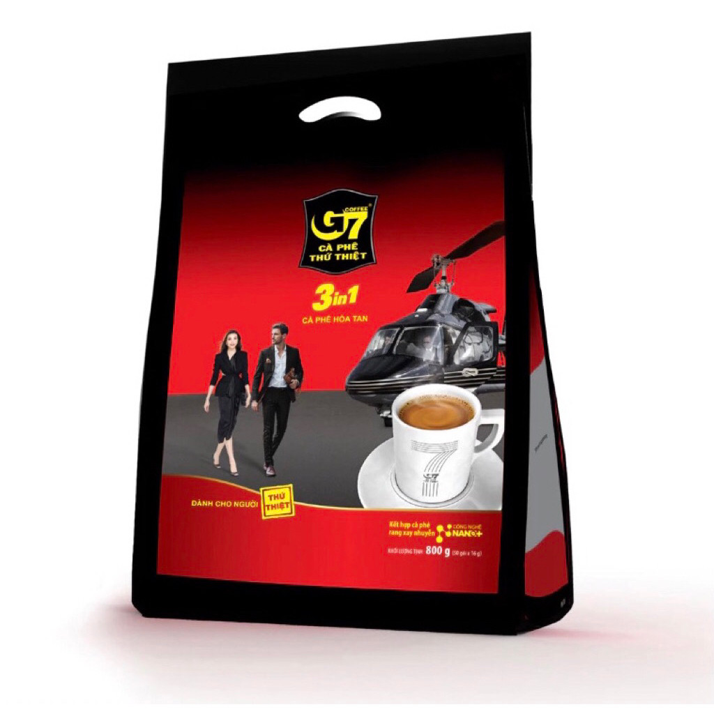 Cà phê Hòa Tan Trung Nguyên Cafe G7 3in1 - Bịch 100 gói /50 gói