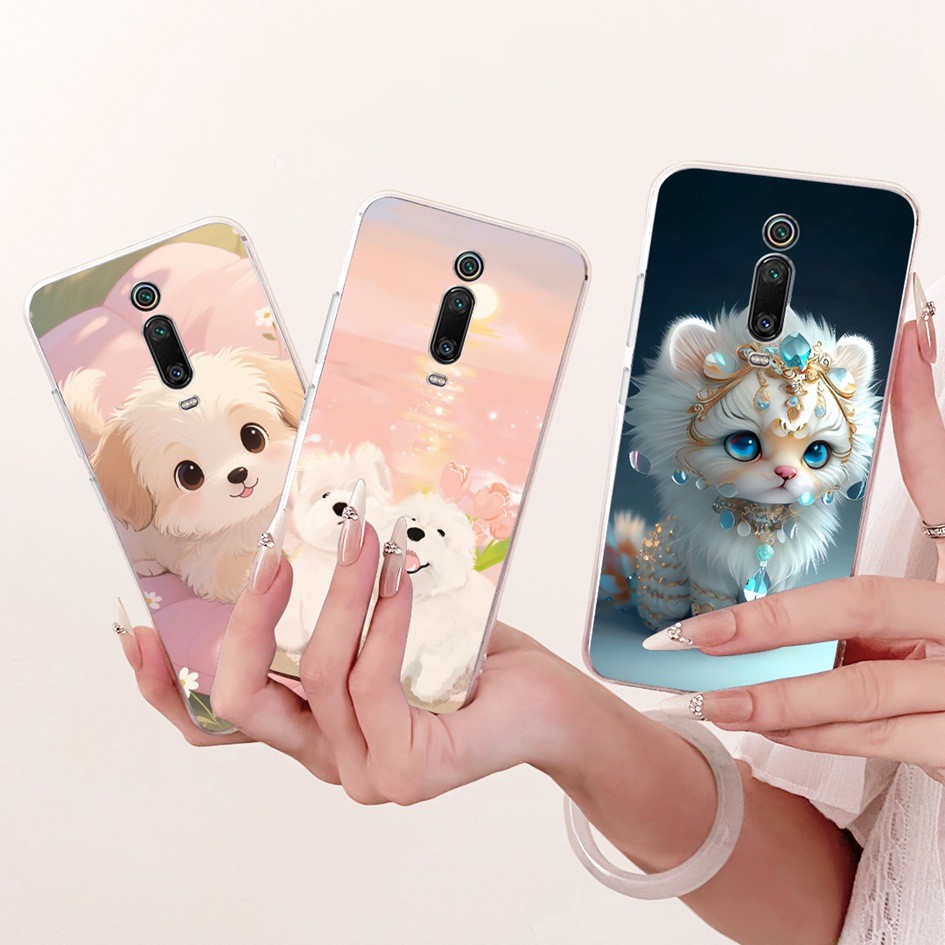 Dành Cho Xiaomi Mi 9T Ốp lưng Mi 9T Pro Ốp Lưng Hoạt Hình Dễ Thương Mèo Silicon Mềm Fundas Cho Xiaom