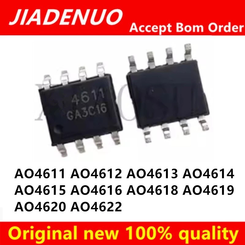 5 CÁI AO4611 AO4612 AO4613 AO4614 AO4615 AO4616 AO4618 AO4619 AO4620 AO4622 sop-8 Chipset IC bán buô