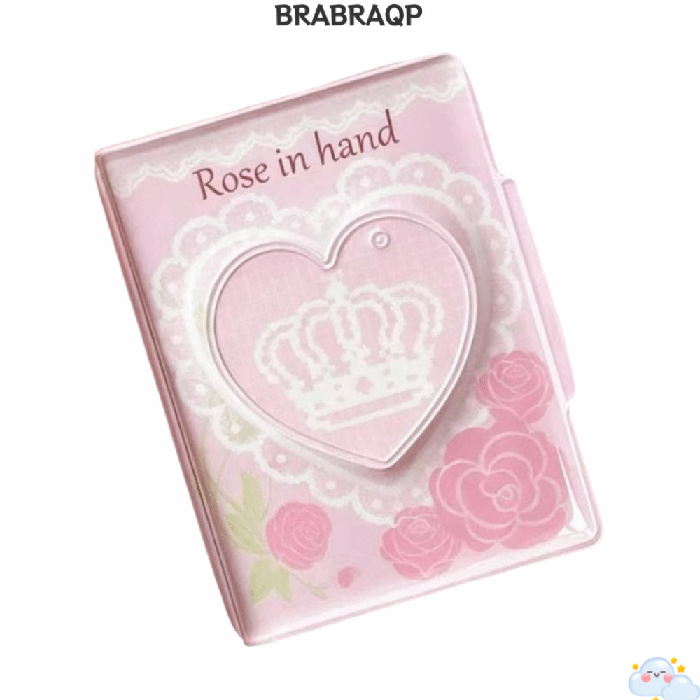 BRBRAA Photocard Binder, Ring Binder Sách đựng thẻ 3 inch, Quà tặng Trang bỏ túi PVC Photocard Chủ T