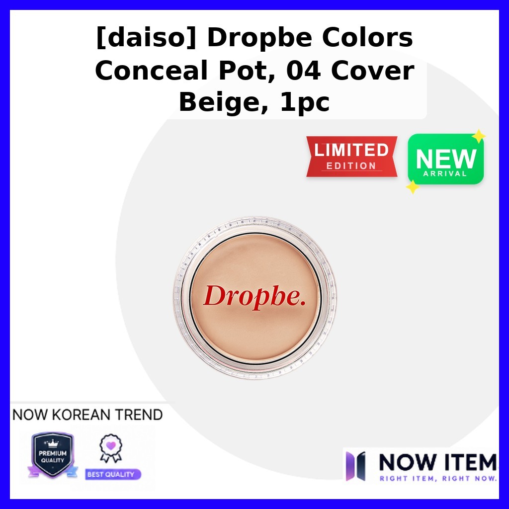 [daiso] Chậu che khuyết điểm màu Dropbe, 04 nắp màu be, 1 cái / Kem che khuyết điểm Hàn Quốc / Bảo h