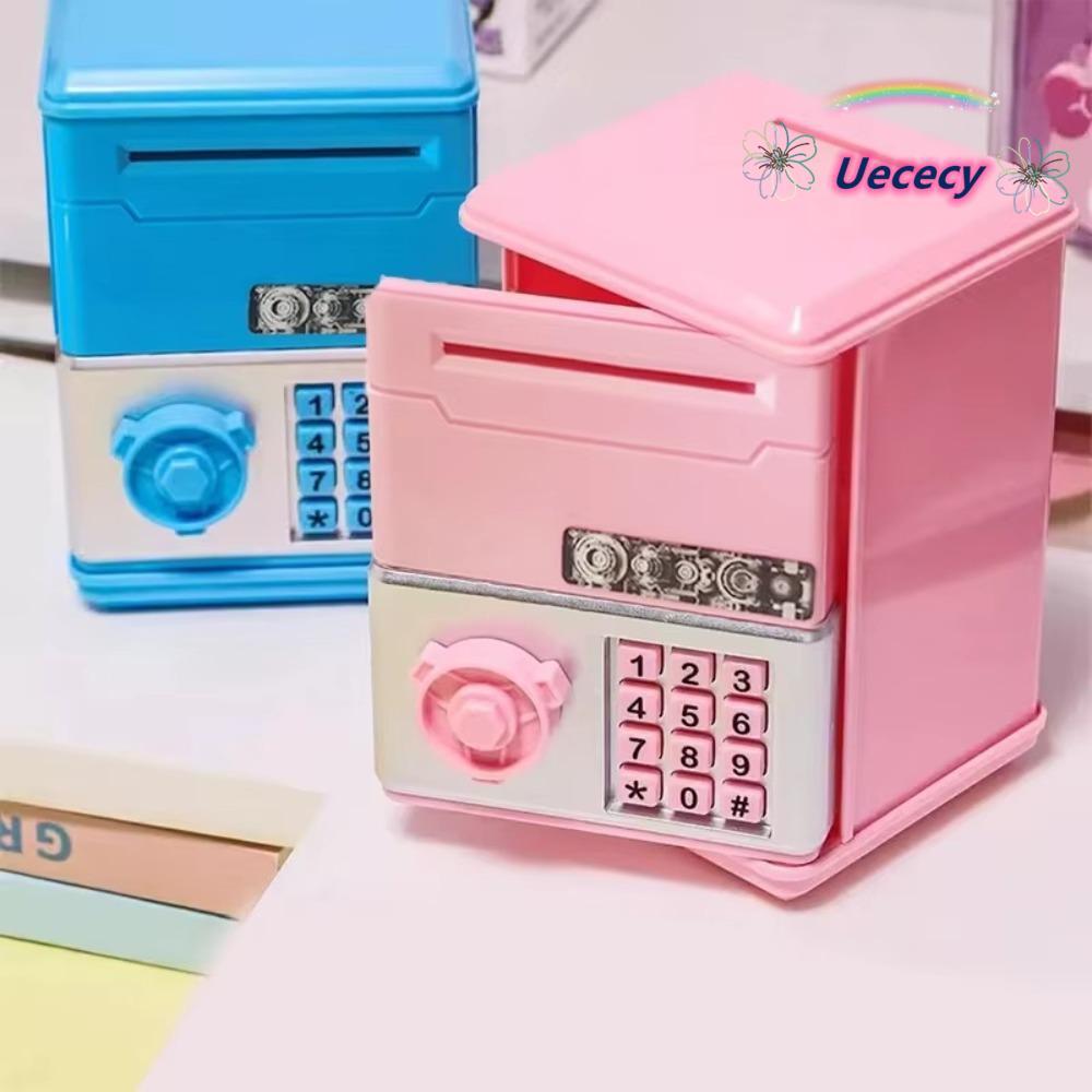 UCECY Đồ chơi trẻ em Heo đất, Mật khẩu ATM Hộp tiền tiết kiệm tiền, Đồ chơi tiết kiệm tài chính Mini