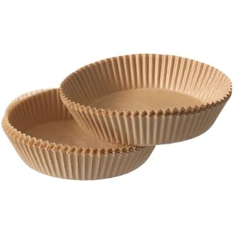 Air Fryer Liners Disposable Round. 50pcs Virgin Pulp Parchment Paper for 4qt-6qt Air Fryer. Food Gra