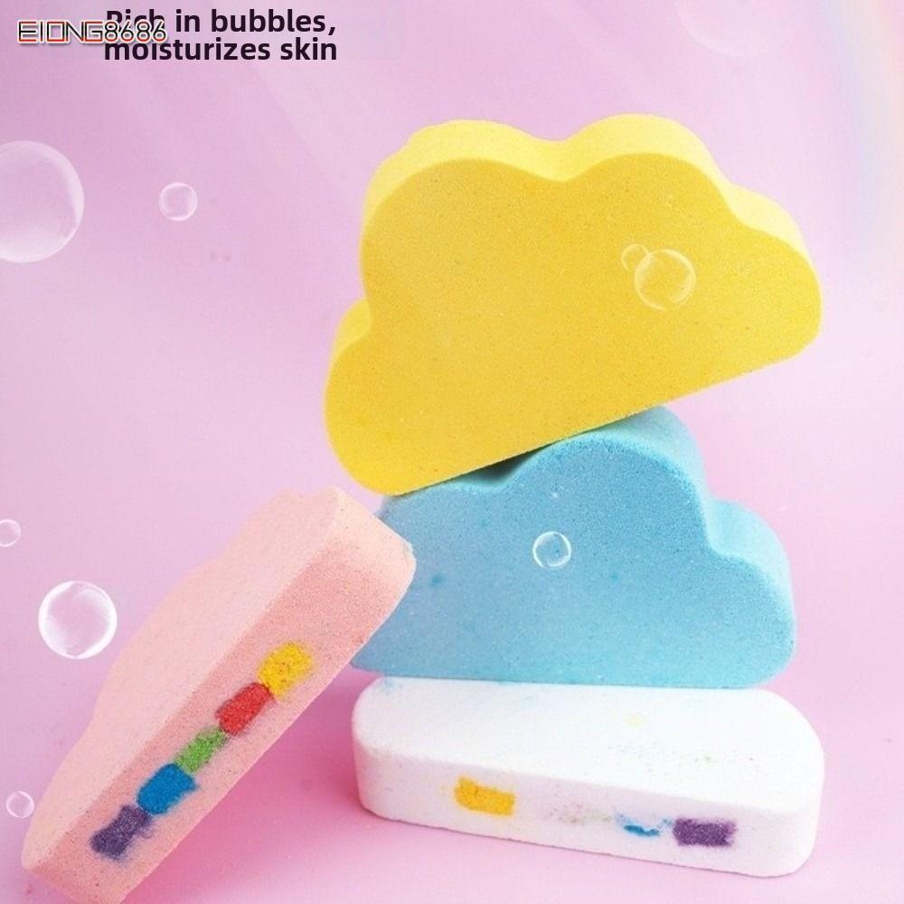 EIONG8686CF Bóng tắm đám mây cầu vồng, Fizzers tắm hòa tan thủ công, Hình đám mây Màu cầu vồng Casca