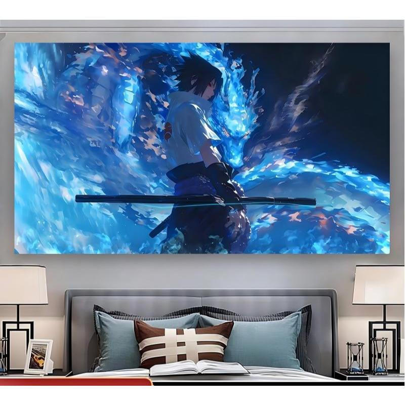 Poster Naruto anime hàng hóa lớn hình nền poster tường phòng ký túc xá Uzumaki Naruto Sasuke