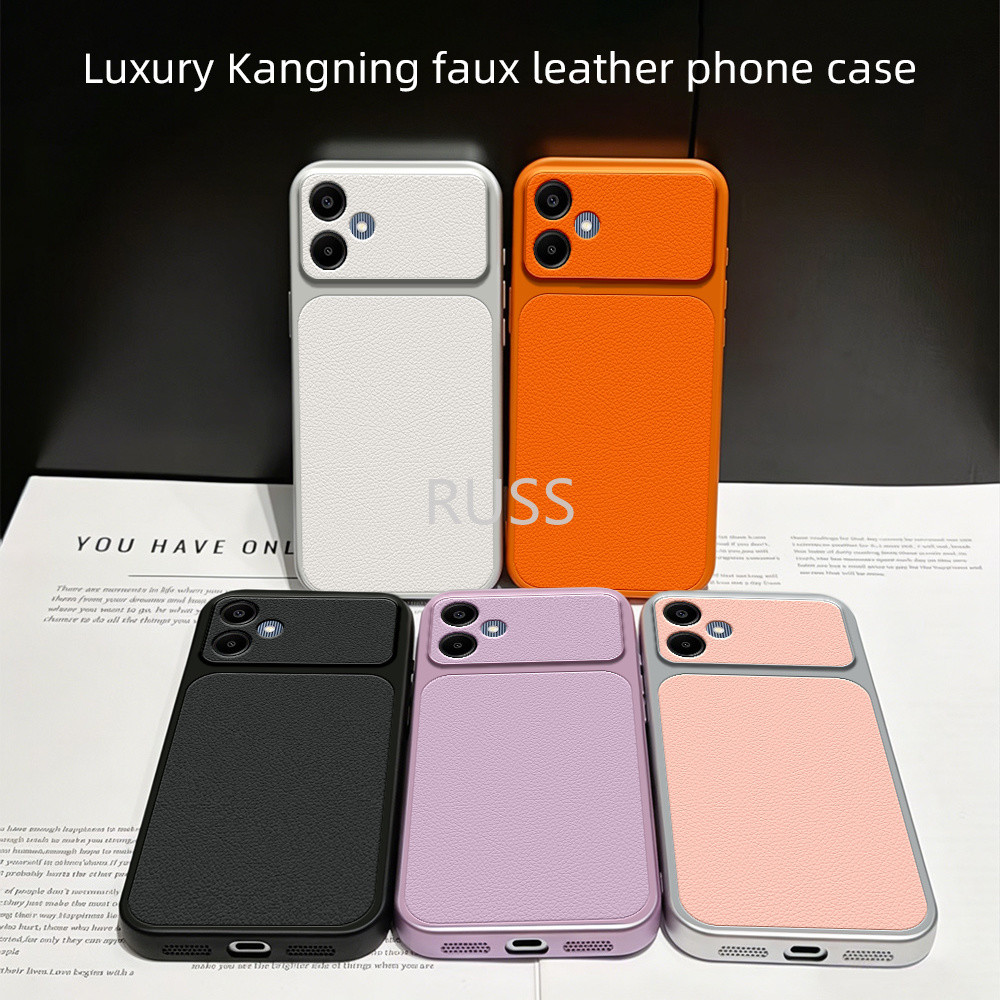 Ốp điện thoại chống sốc bằng da vải thiều sang trọng cho Samsung Galaxy A06 F06 M05 M06 Ngay lập tức