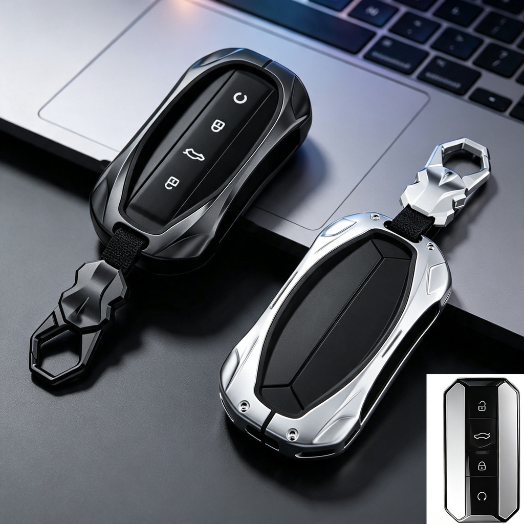 Hợp kim kẽm Hộp đựng chìa khóa xe thông minh Nút và túi điều khiển từ xa cho Chery Omoda Jaecoo 7 J5