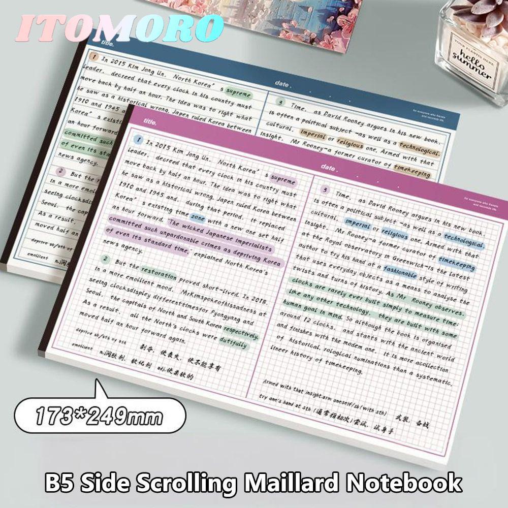 ITOMARO 20 Tờ / Sách B5 Notebook, Notepad có thể xé ngang, Pad pháp lý B5 đa chức năng Học sinh