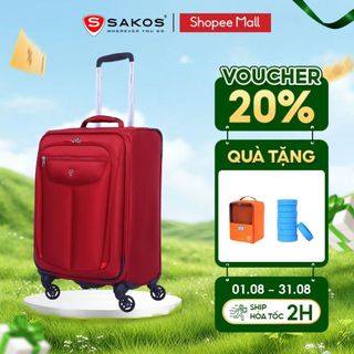 Vali kéo vải du lịch sakos winner 4.5 size xs chính hãng chất lượng khóa tsa độ bảo mật cao