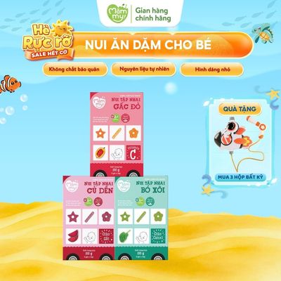 Nui ăn dặm cho bé Mămmy nui mini rau củ cho bé mới ăn dặm tập nhai trên 6 tháng, 100g