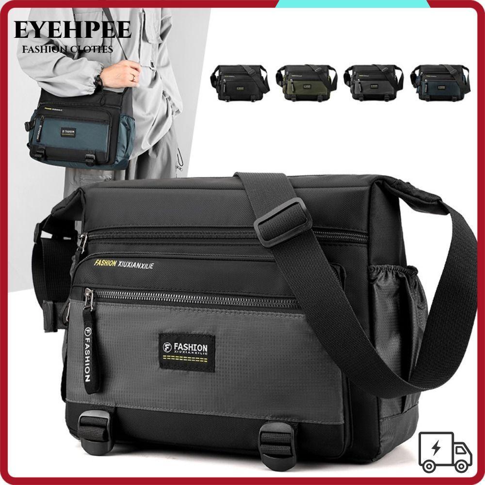 Túi Messenger Nylon Hình Vuông Cao Cấp | Túi Đeo Ngang Du Lịch Nhiều Ngăn Kéo Dung Tích Lớn Unisex
