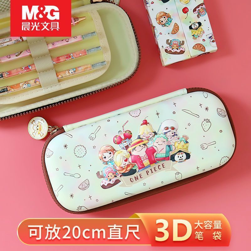 Trường Đèn Sáng Buổi Sáng Hộp Đựng Bút Chì One Piece One Piece EVA Dung Tích Lớn Văn Phòng Phẩm Hộp 
