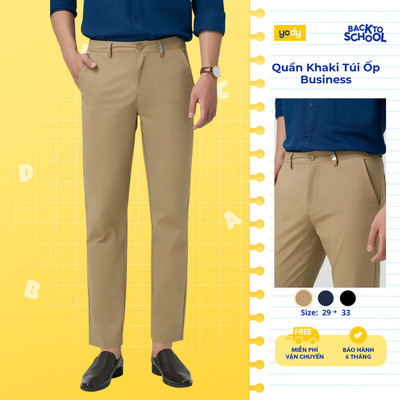 [BST MỚI] Quần Khaki Nam Yody Túi Ốp Business, Khỏe Khoắn, Lịch Lãm, Đậm Chất Riêng TRA - MOCH25S014