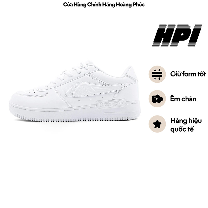 [BEST SELLER] Giày Thể Thao Nam Nữ KAPPA Da Nhân Tạo Đế TPR Êm Chân Chống Trượt Màu Trắng 35225EW