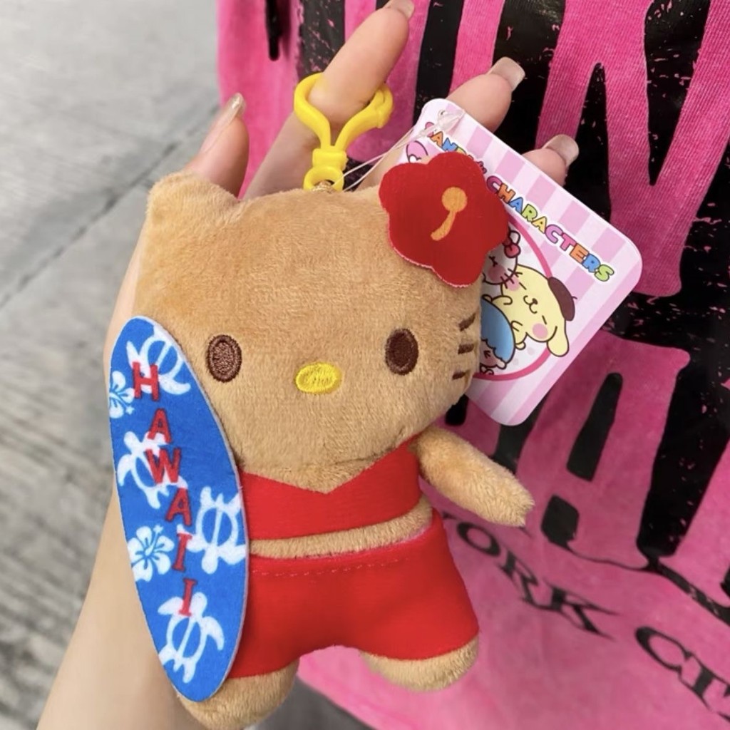 Ván Trượt Da Đen Kitty Hawaii Hello Kitty Girl Heart 10cm Sang Trọng Charm#84allwej#
