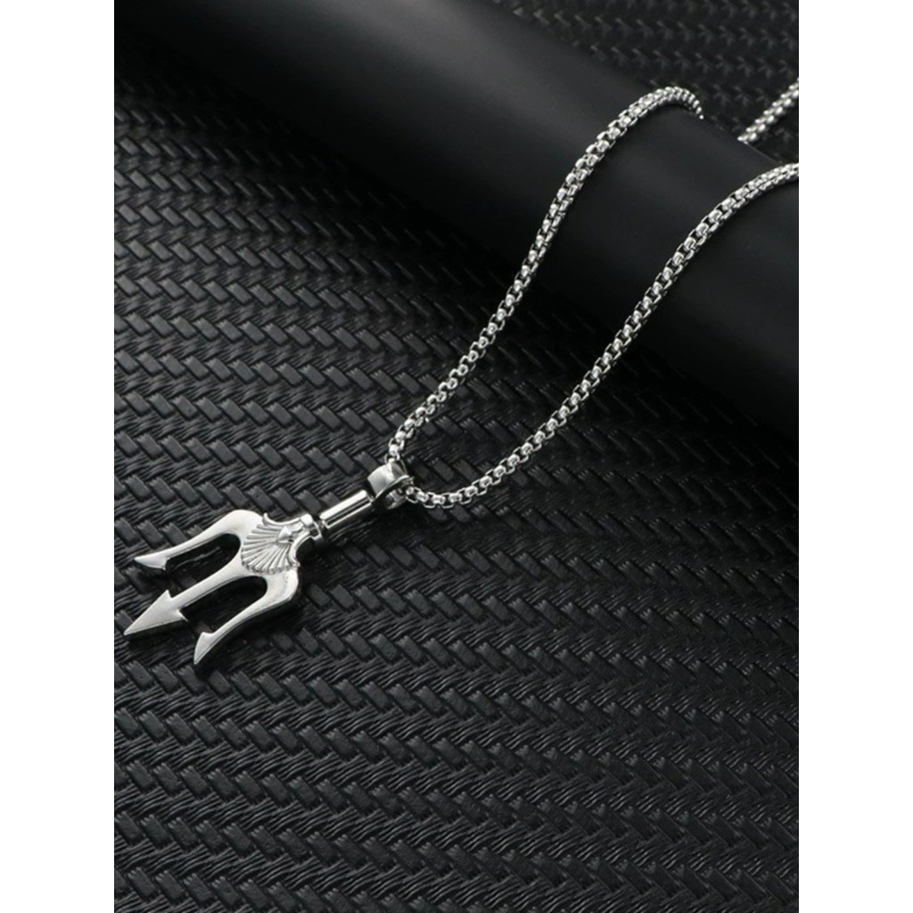 Tik Tok Cùng Phong Cách Aquaman Trident Mặt Dây Chuyền Độc Đoán Vòng Cổ Độc Đáo Nam Hợp Thời Trang H