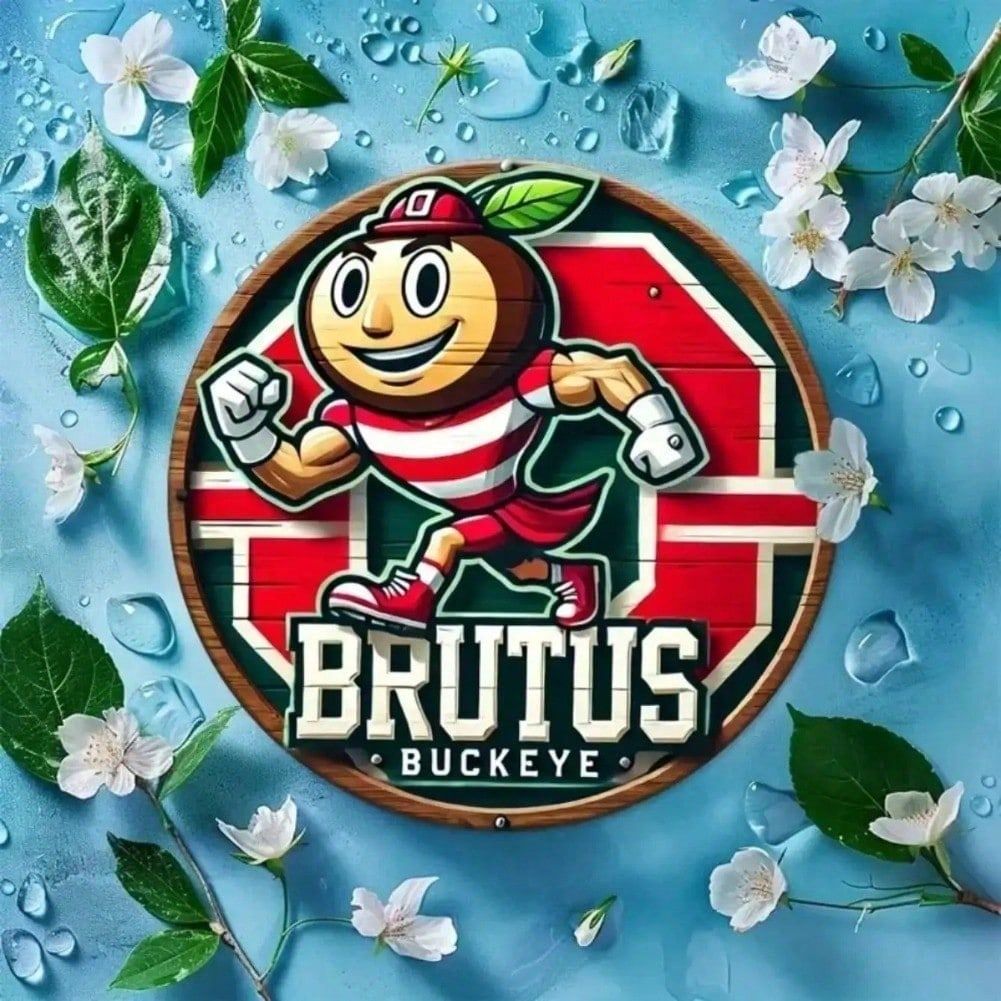 CIFbuy Brutus Buckeye Ohio State Kim Loại Treo Tường Nghệ Thuật Trang Trí Nhà Người Hang Thanh Ký