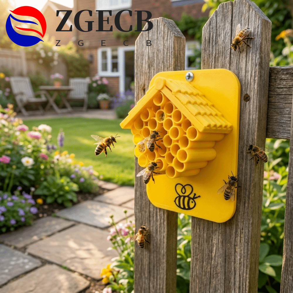 ZGECB Bee Hotel, Safe Haven Plastic Garden Bee House, Creative Eco-friendly Thu hút phấn hoa bằng ốn