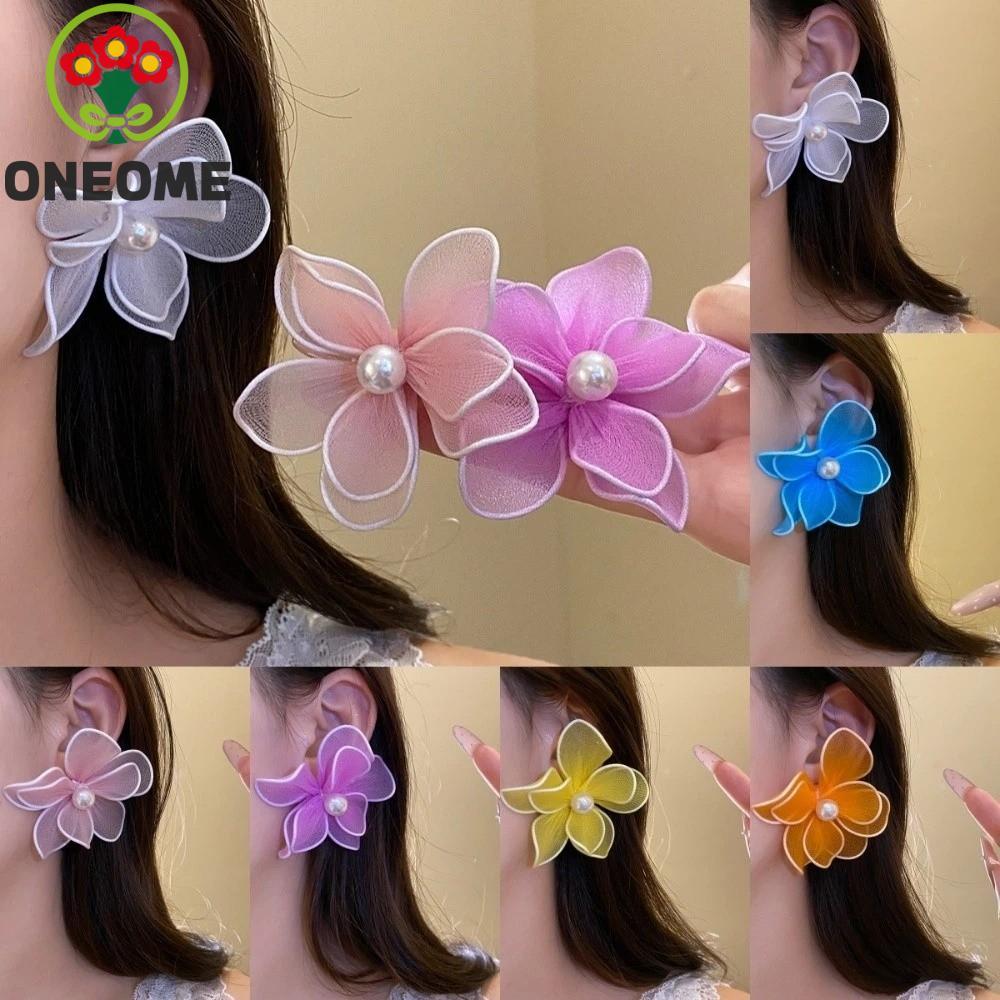 ONEOME Nữ Bông Tai Hoa, Bông Tai Sắt Hoa Lớn Lưới Sắt Bông Tai Hoa, Phụ Kiện Trang Sức Tinh Tế Phóng