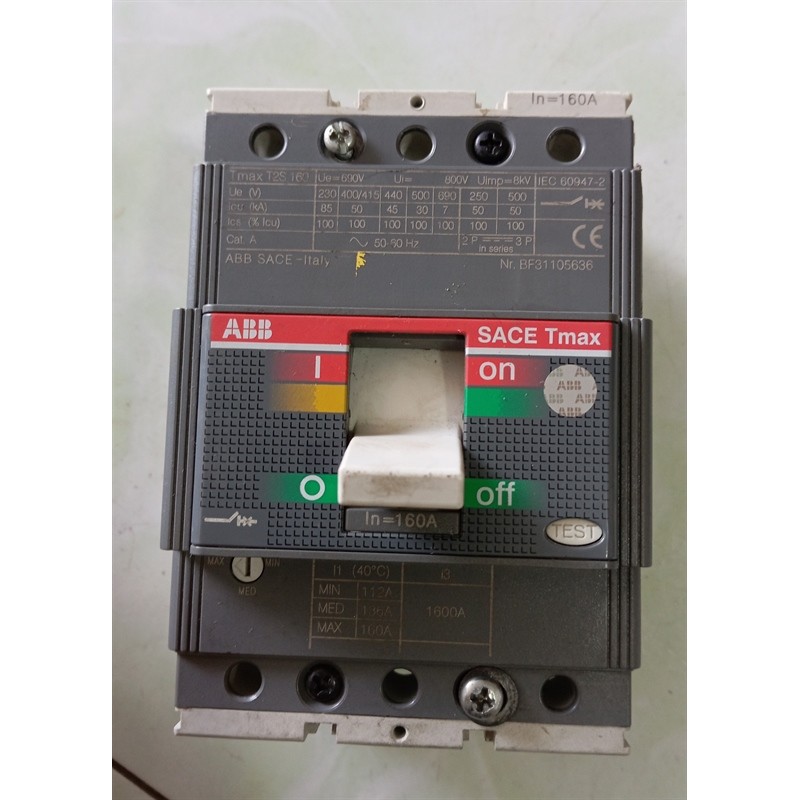 ⚡ APTOMAT CŨ 3 PHA 160A ABB SACE TMAX T2S-160 – MCCB ABB