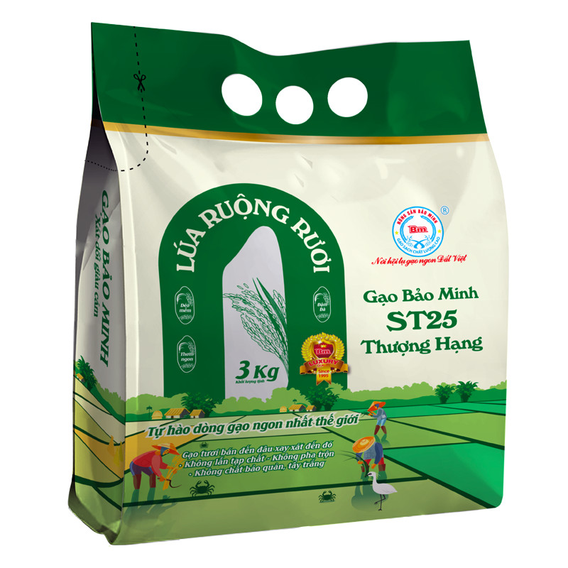 Gạo ST25 Ruộng Rươi Bảo Minh 3Kg - 41478