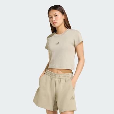 adidas Phong cách sống Áo Baby Tee Logo Nhỏ Future Icons Nữ nâu KD7723