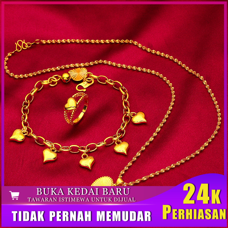 Việt Nam Cát Vàng Nữ Chắc Chắn Bộ Cát Xuyên Biên Giới Vòng Tay Trang Sức K Vàng 18K