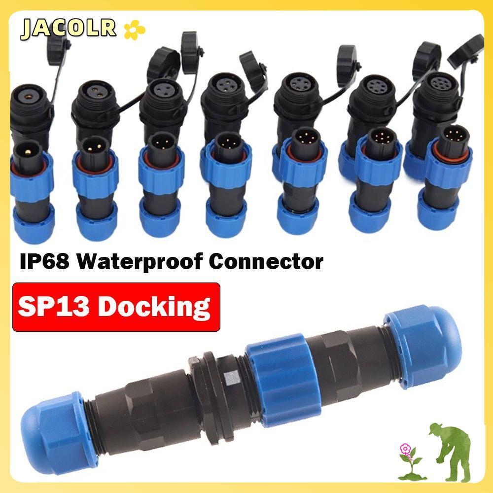 Đầu nối cáp JACOLR, Đầu nối chống nước chống nước SP13 IP68, Phụ kiện điện Docking Connector Ổ cắm c