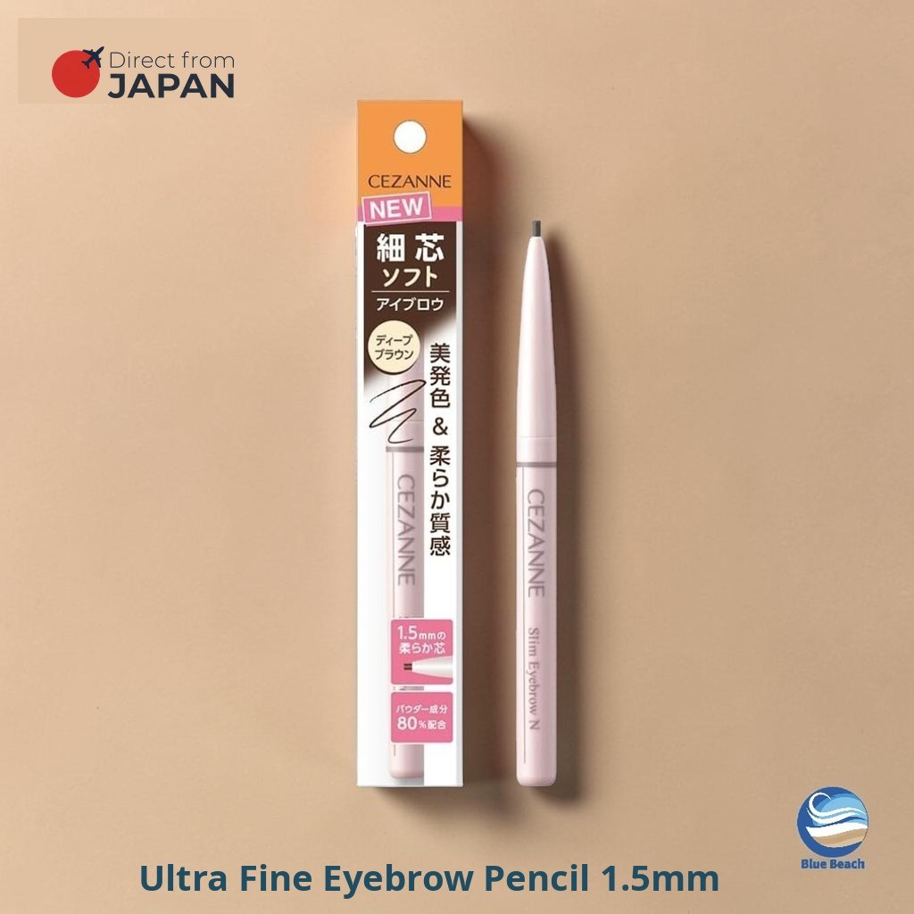 CEZANNE But Chi Ke Chan May Dau Manh 1.5mm/Mau Tu Nhien Mem/0.125g/4 Mau/San Xuat Nhat Ban