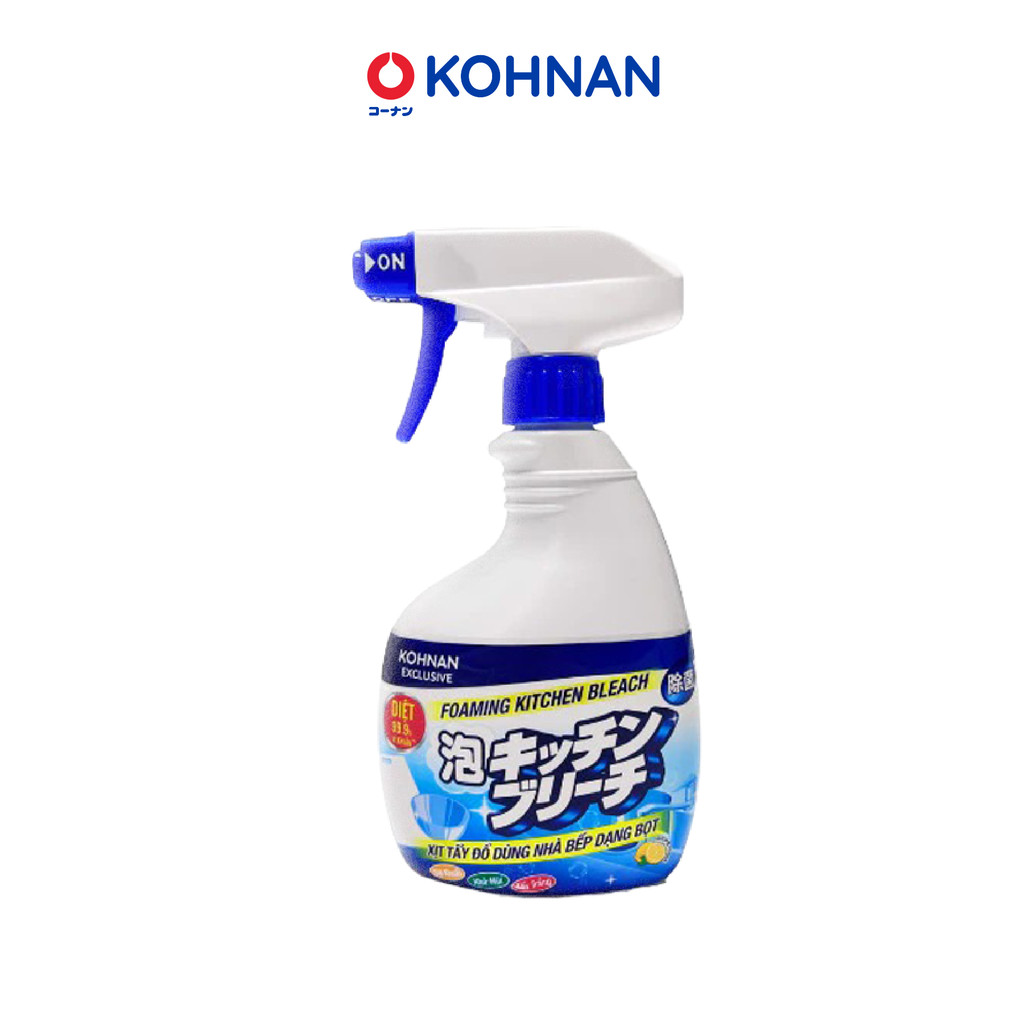 Xịt tẩy đồ dùng nhà bếp KOHNAN dạng bọt, vệ sinh bếp ga, máy hút mùi, bồn rửa 400ml