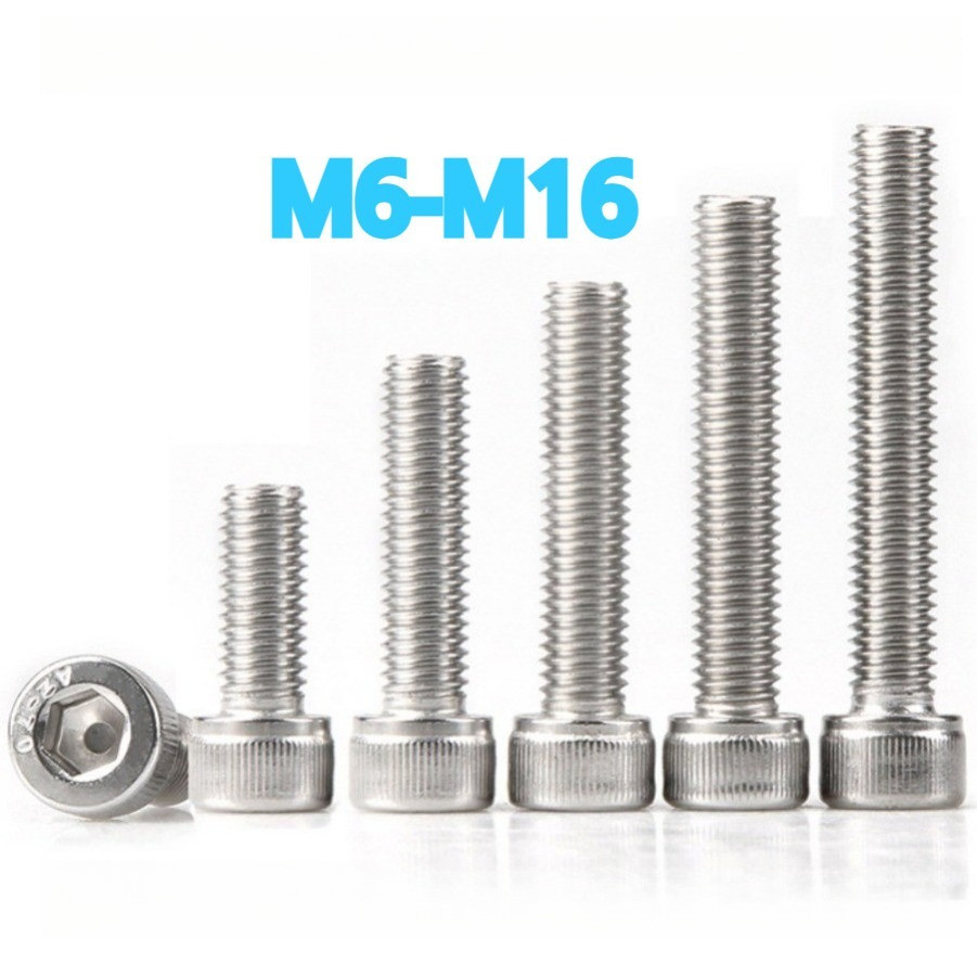 Bu lông lục giác chìm đầu trụ inox 304 bước ren nhỏ  M6-M16 【 JINHAO 】